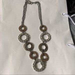 Elegant Multi Colored Rhinestone Long Necklace
